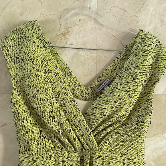 Chris Benz Rare Vogue Runway Dress - Size 4 Neon Green Tweed, USA Holiday Party - Picture 3 of 8